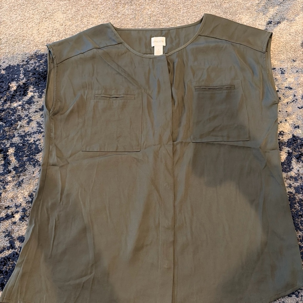 Chico's Olive Green Blouse